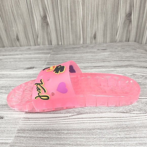 Karl Lagerfeld Paris Thea Fuchsia Pink Translucent Pool Slides-Women's Size8 NEW - Picture 16 of 16